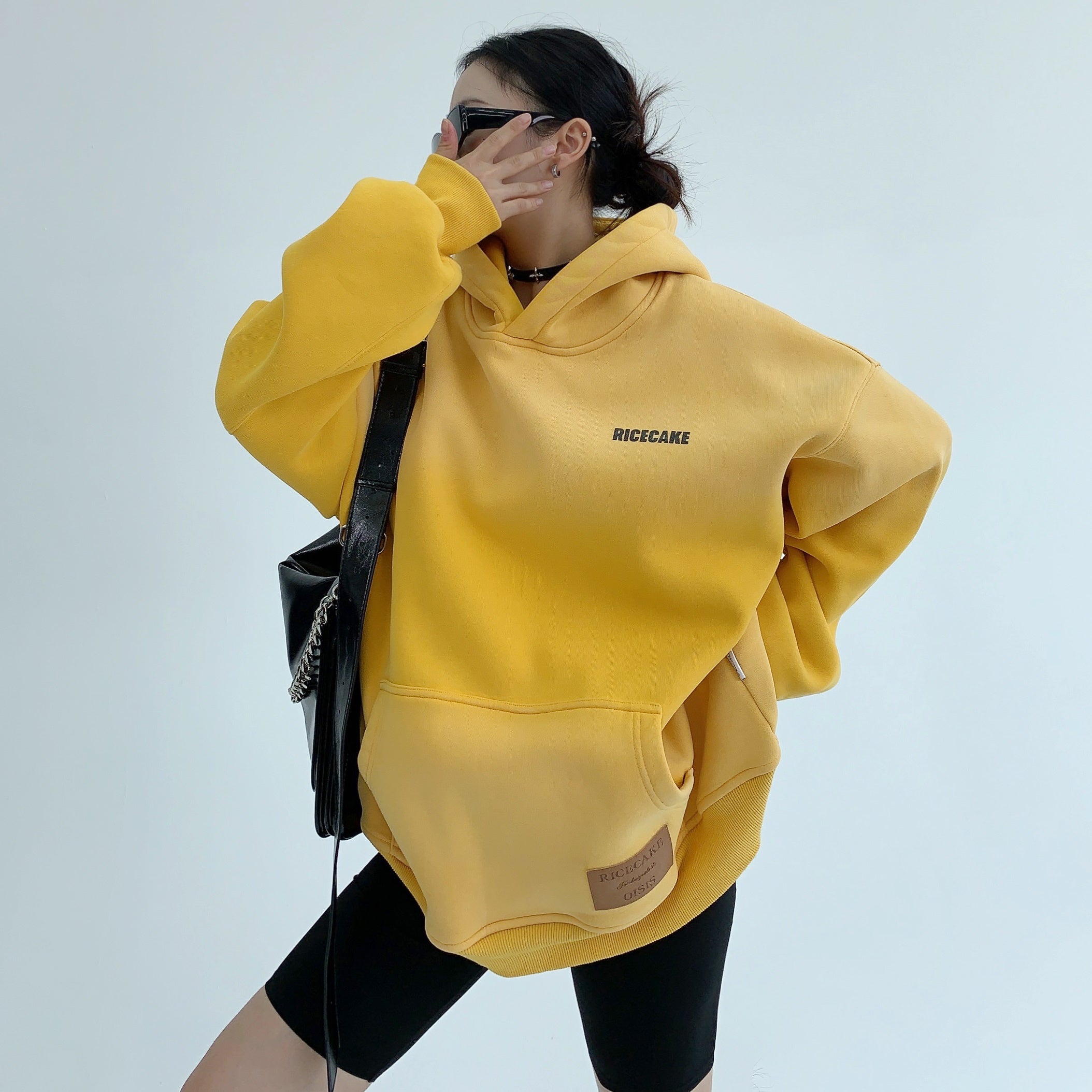 Gradient Simple Letter Oversize Hoodie MW9511