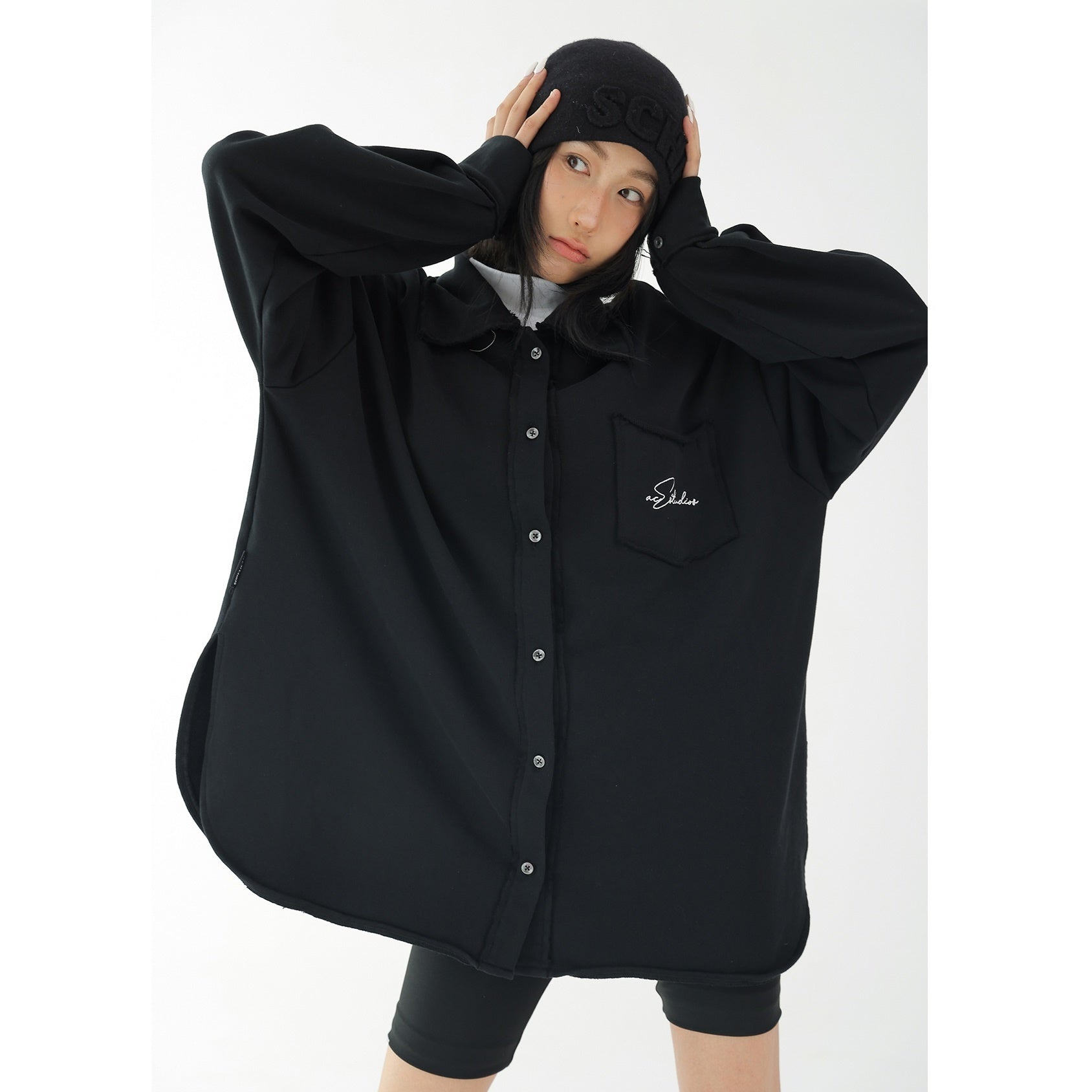 Embroidered Oversize Sweat Shirt AC7066