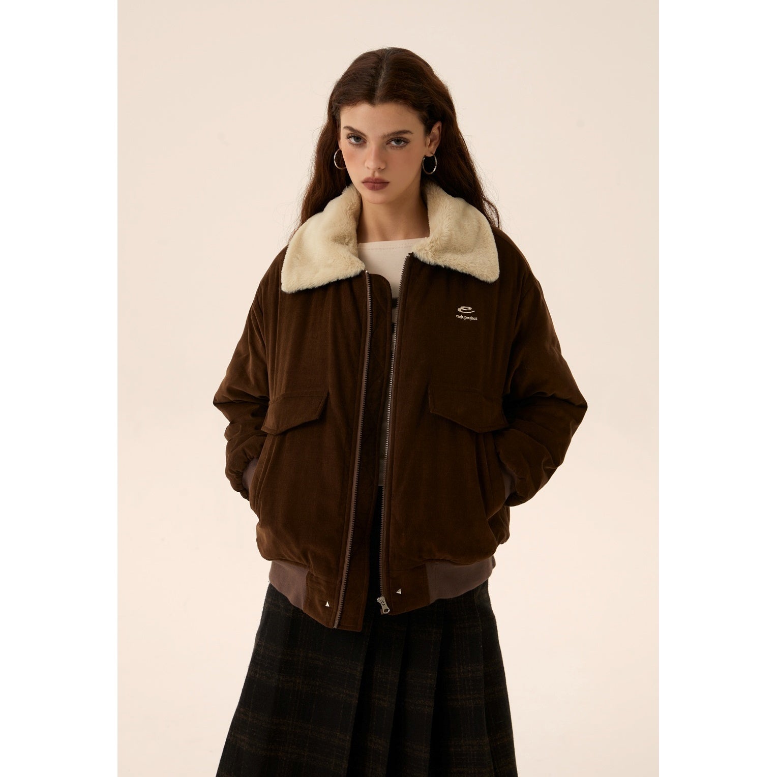 Fur Collar Corduroy Jacket MW9498