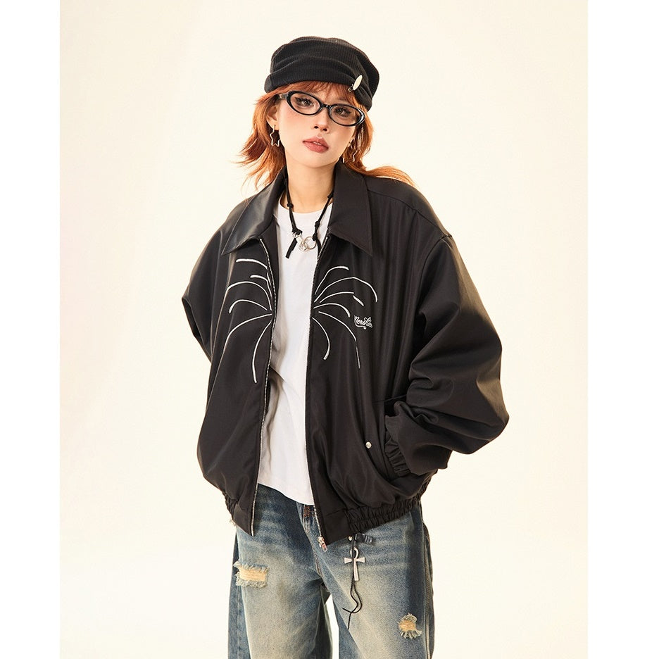 Fireworks Embroidery Zip Jacket MW9533