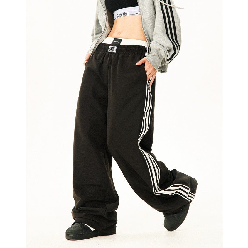 Track Jacket & Side Striped Loose Casual Pants MW9432