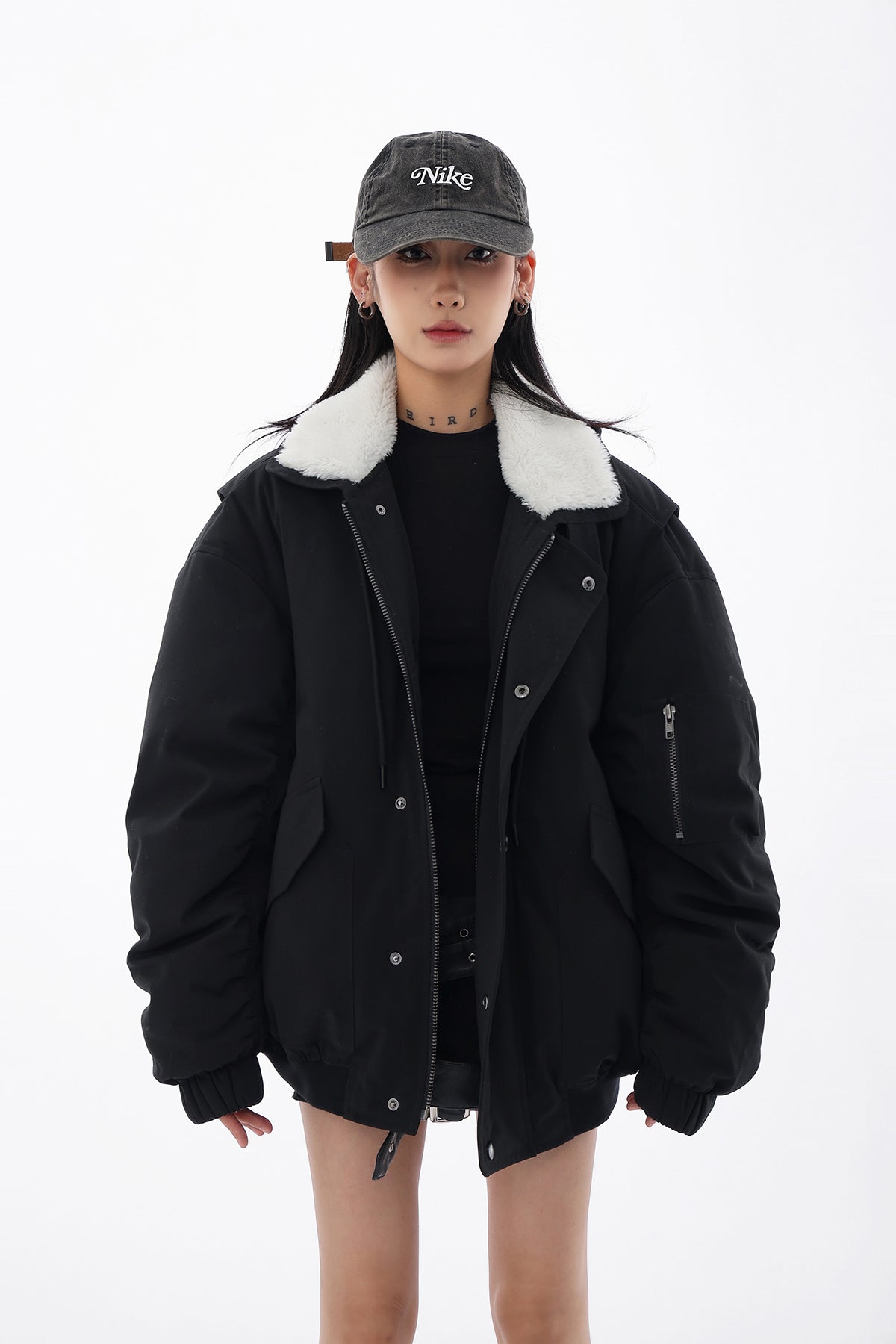 High quality black jacket outerwear AC7024