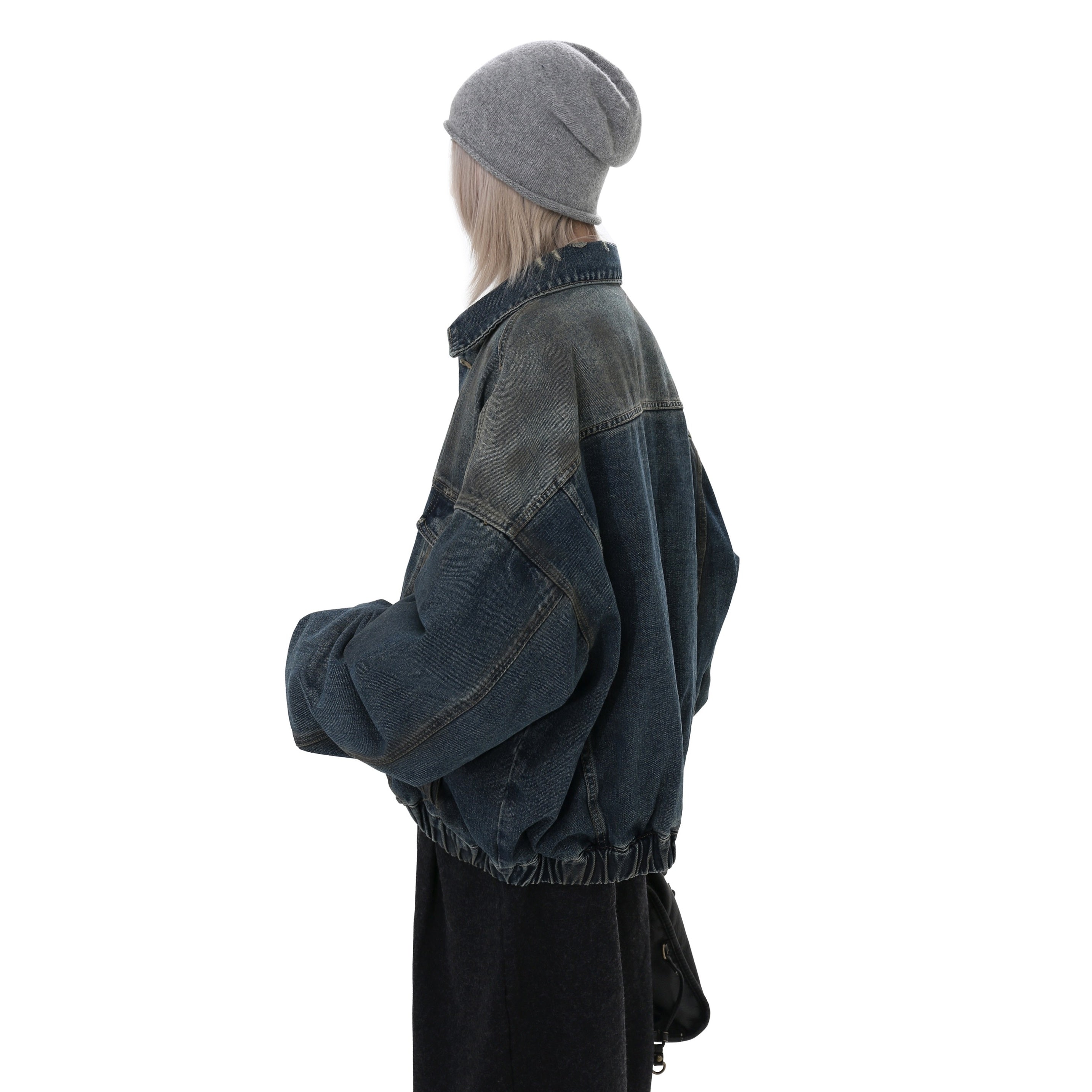 Reversible Patchwork Denim Down Jacket MW9756