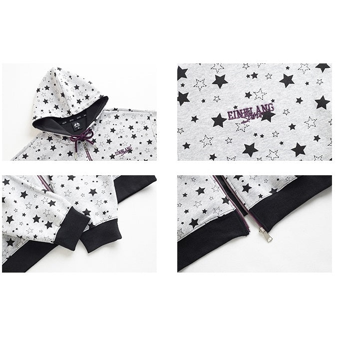 Star Full Print Zip Hooded Parka MW9531