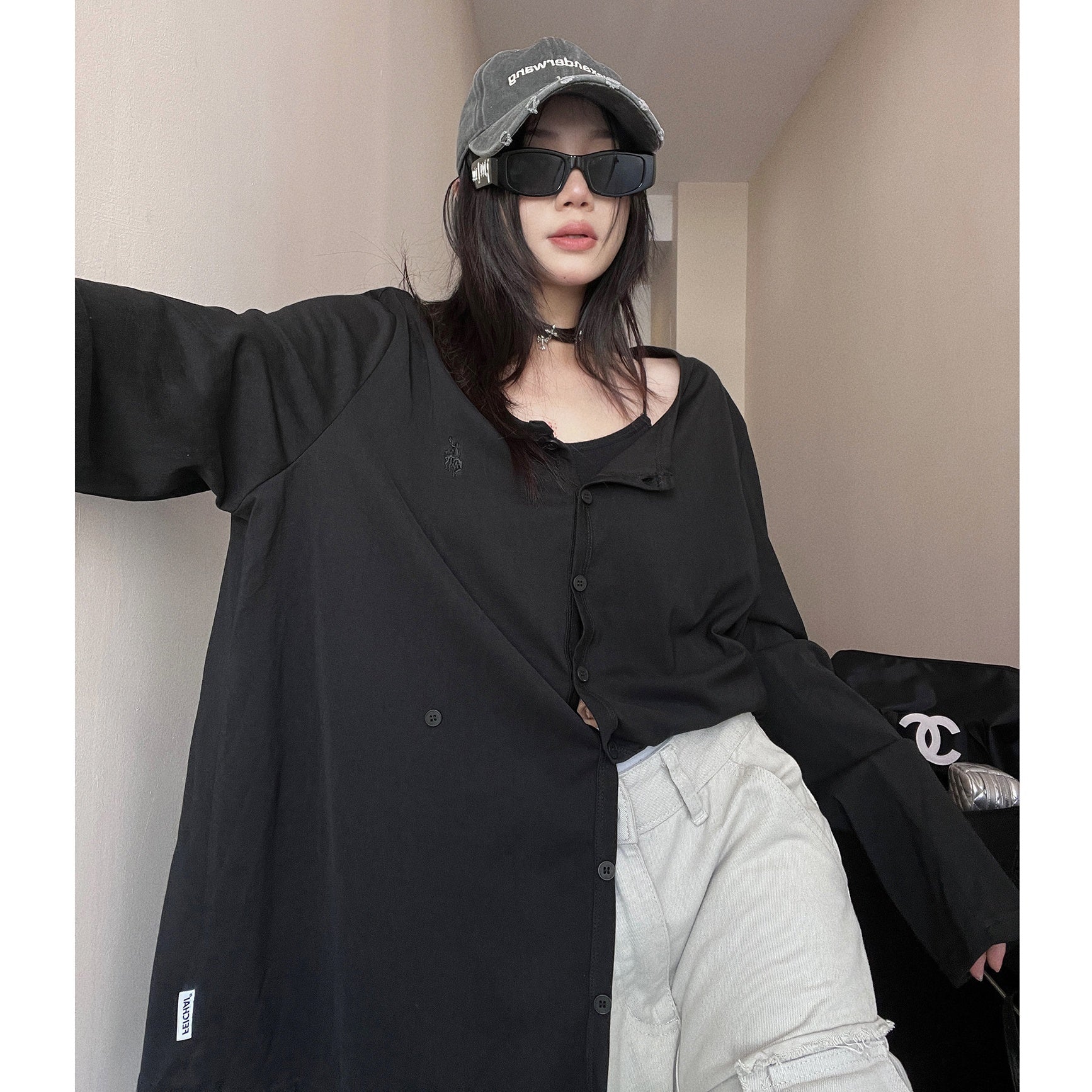 Oversize Lazy Cutsew Cardigan MW9286