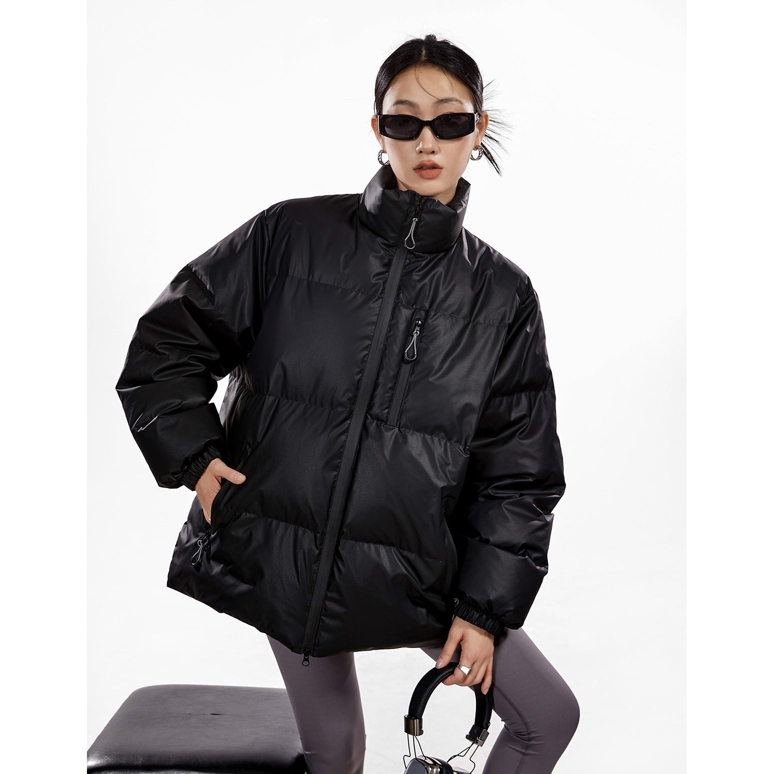 Stand Collar Simple Down Jacket IC9001