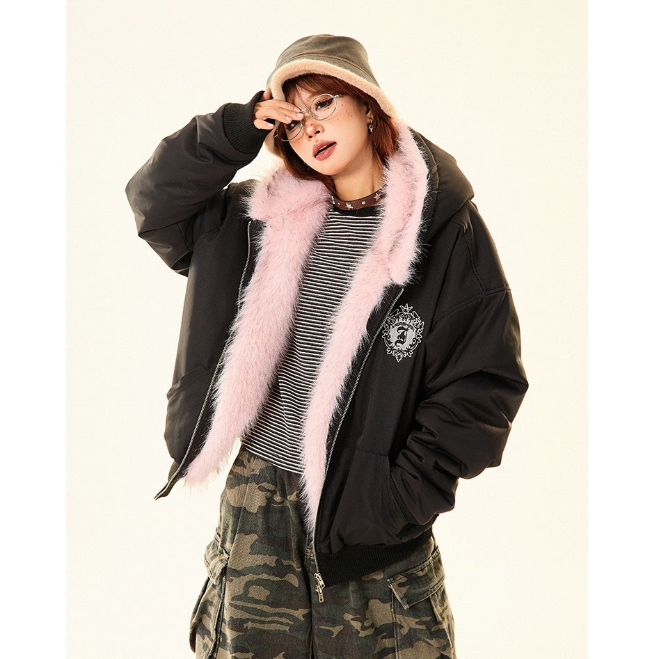 Reversible Fur Liner Hooded Jacket MW9699