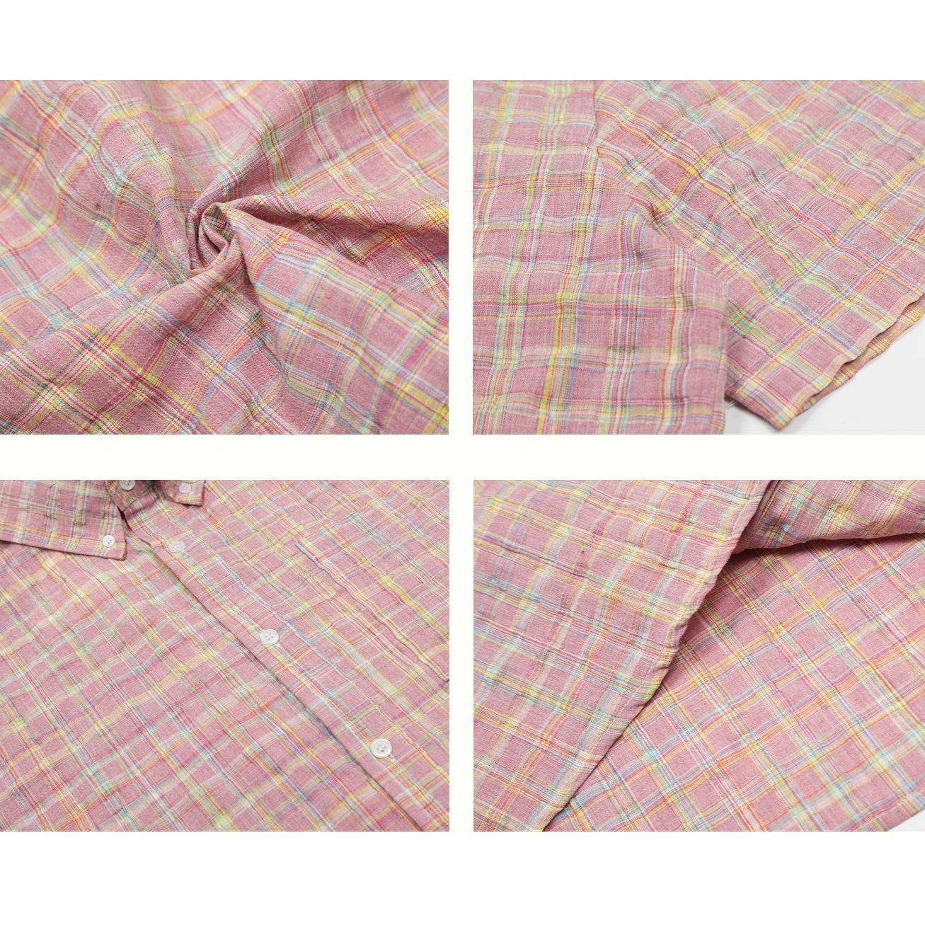 Check Seersucker Short Sleeve Shirt MW10088