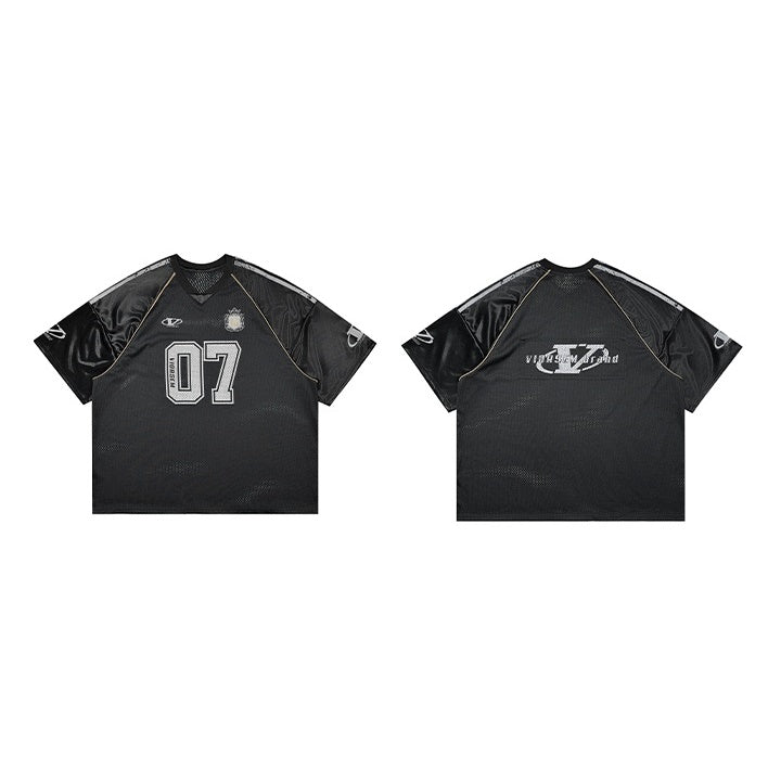 Football Jersey Design Mesh Switching T-shirt MW9270