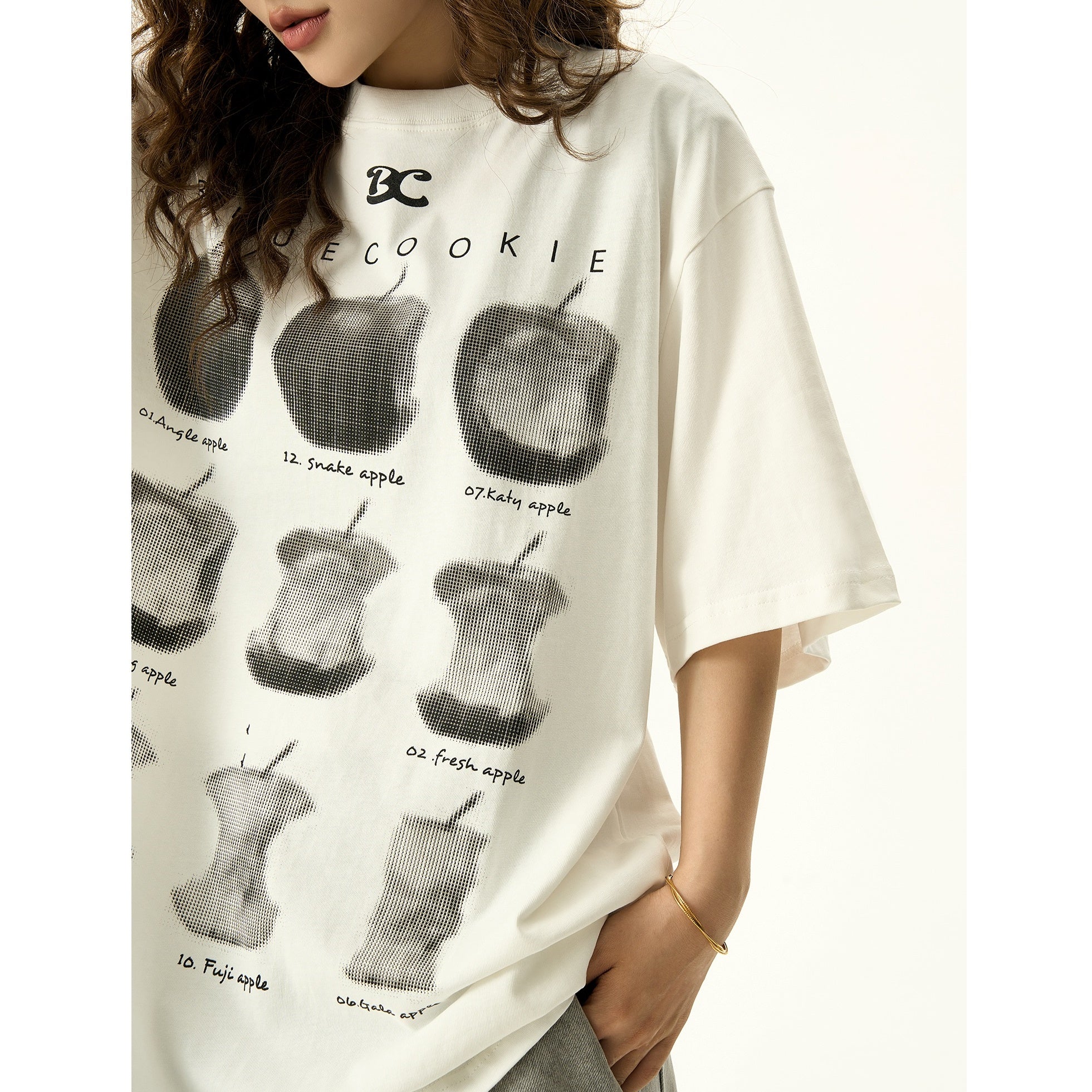 Apple Niche Print Oversize T-Shirt HG7062