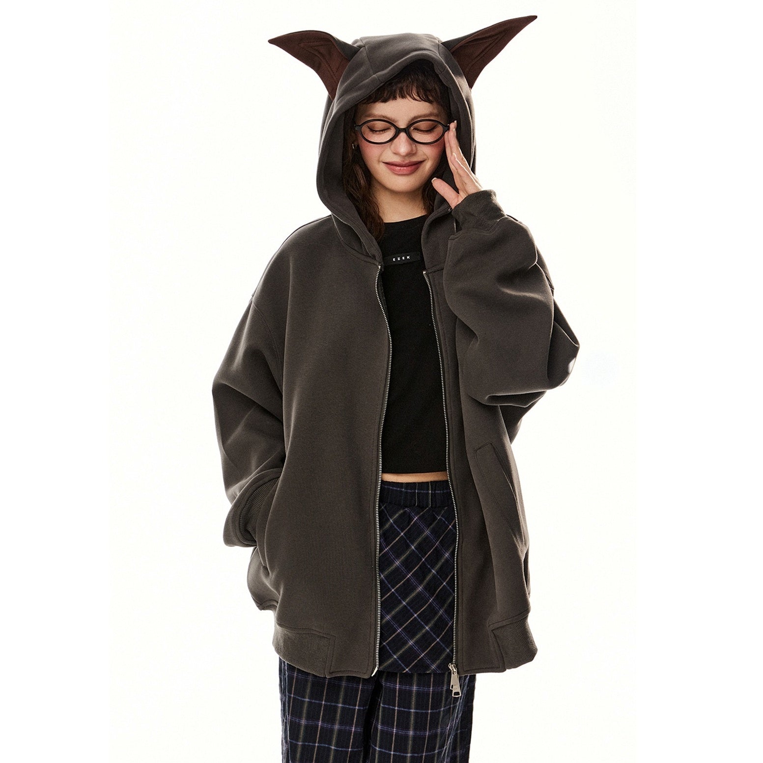 Dog Ears Hooded Sweat Jacket EZ234