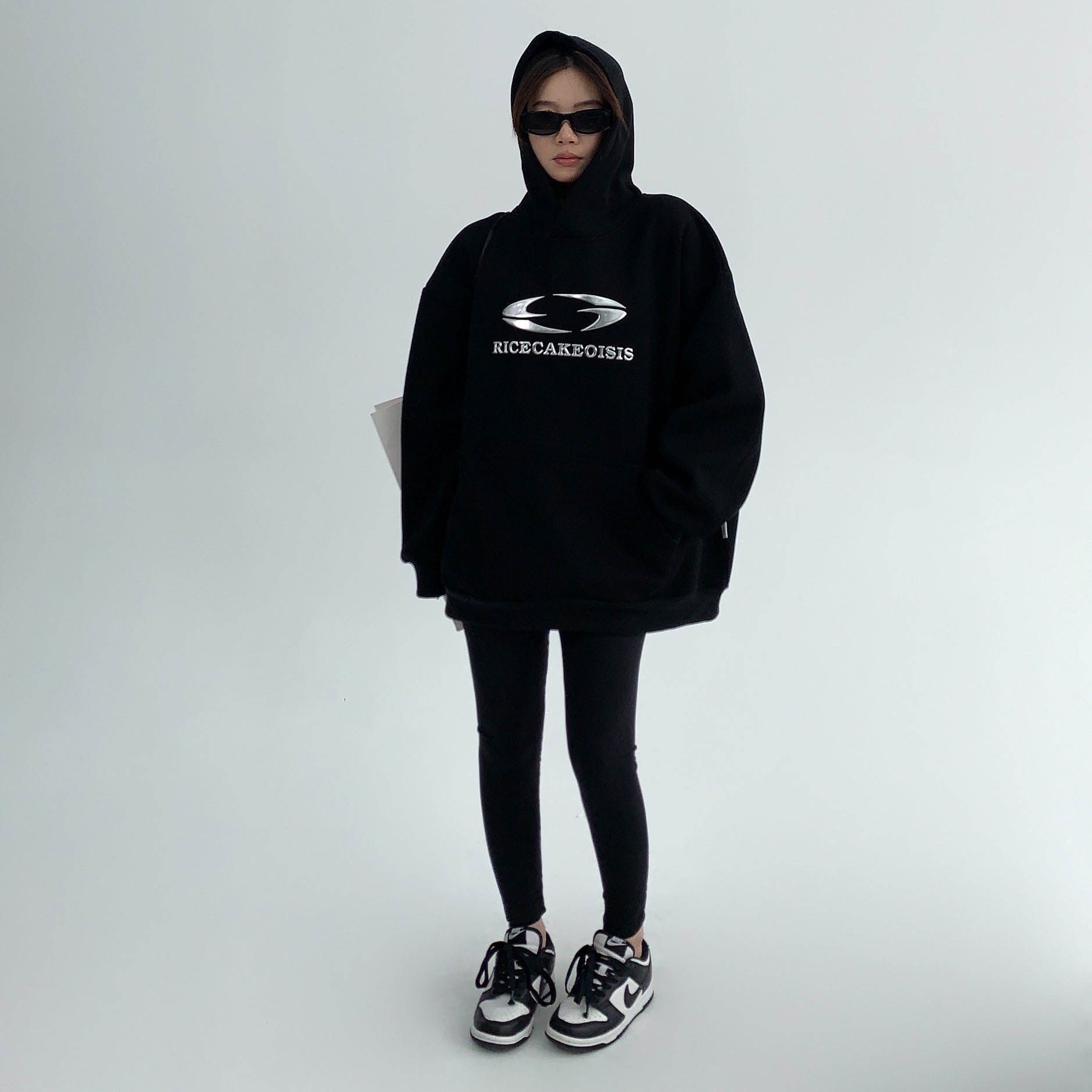 Oversize Metallic Logo Hoodie MW9516