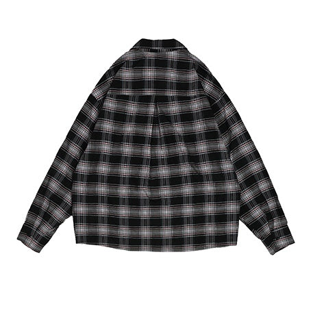 Casual Plaid Slouchy Shirt Jacket EZ151