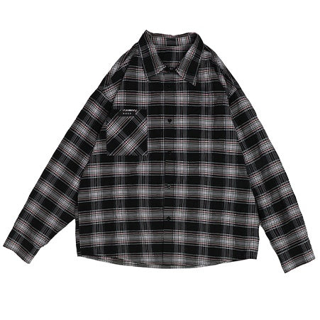 Casual Plaid Slouchy Shirt Jacket EZ151