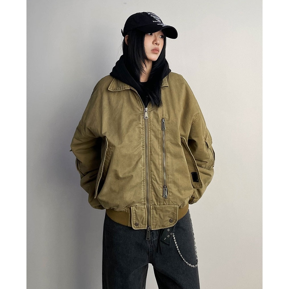 Duty Washed Short Wide Padded Jacket MW9722