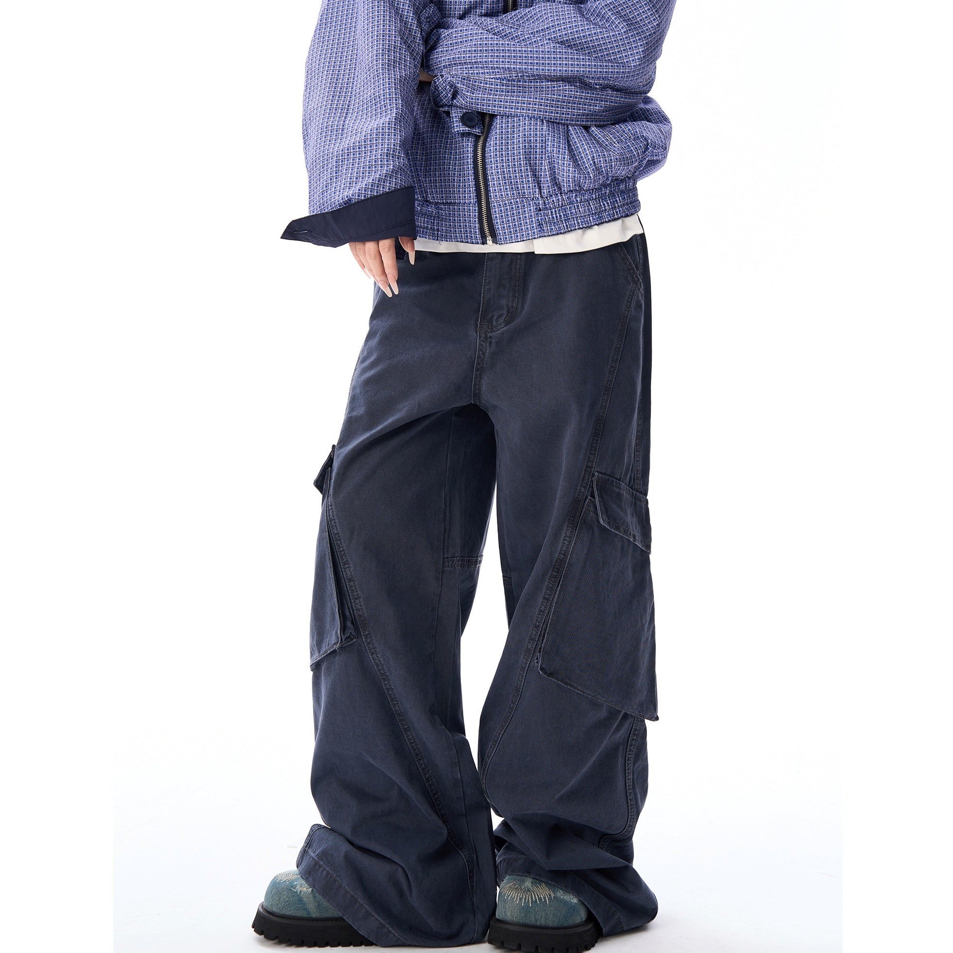 Wash Wide Leg Cargo Pants MW9365