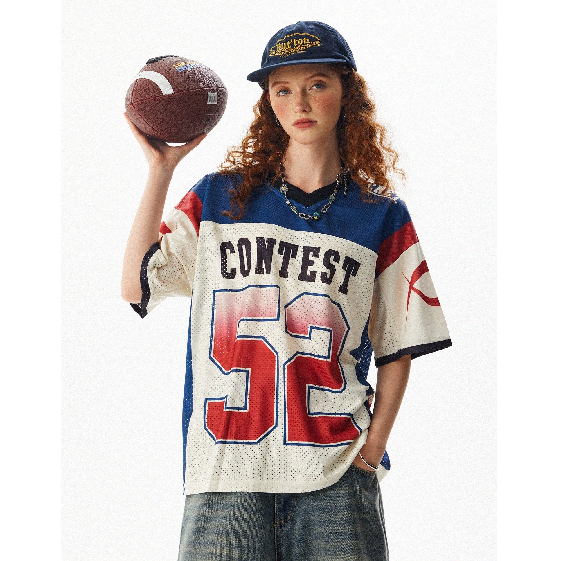 Sporty Design Mesh Contrast T-Shirt MW10082