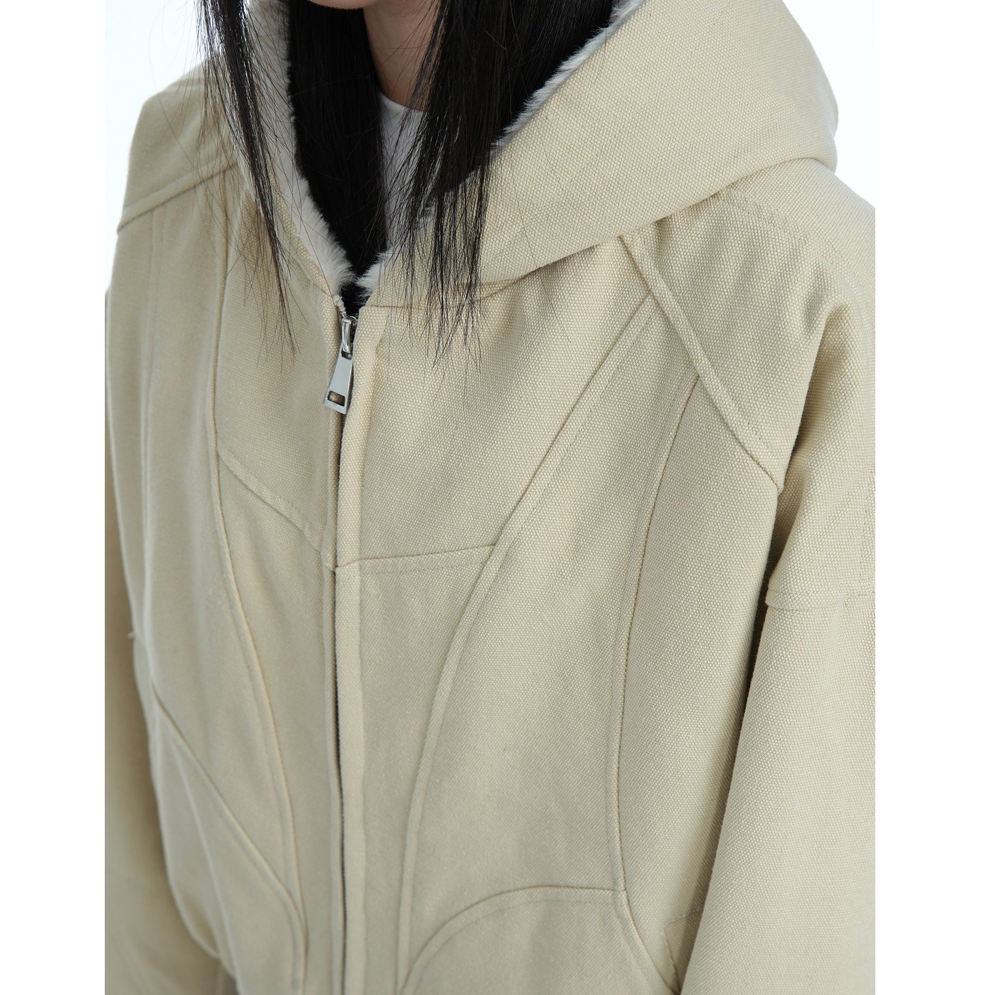 Flange Shoulder Plush Liner Hooded Parka MW9678