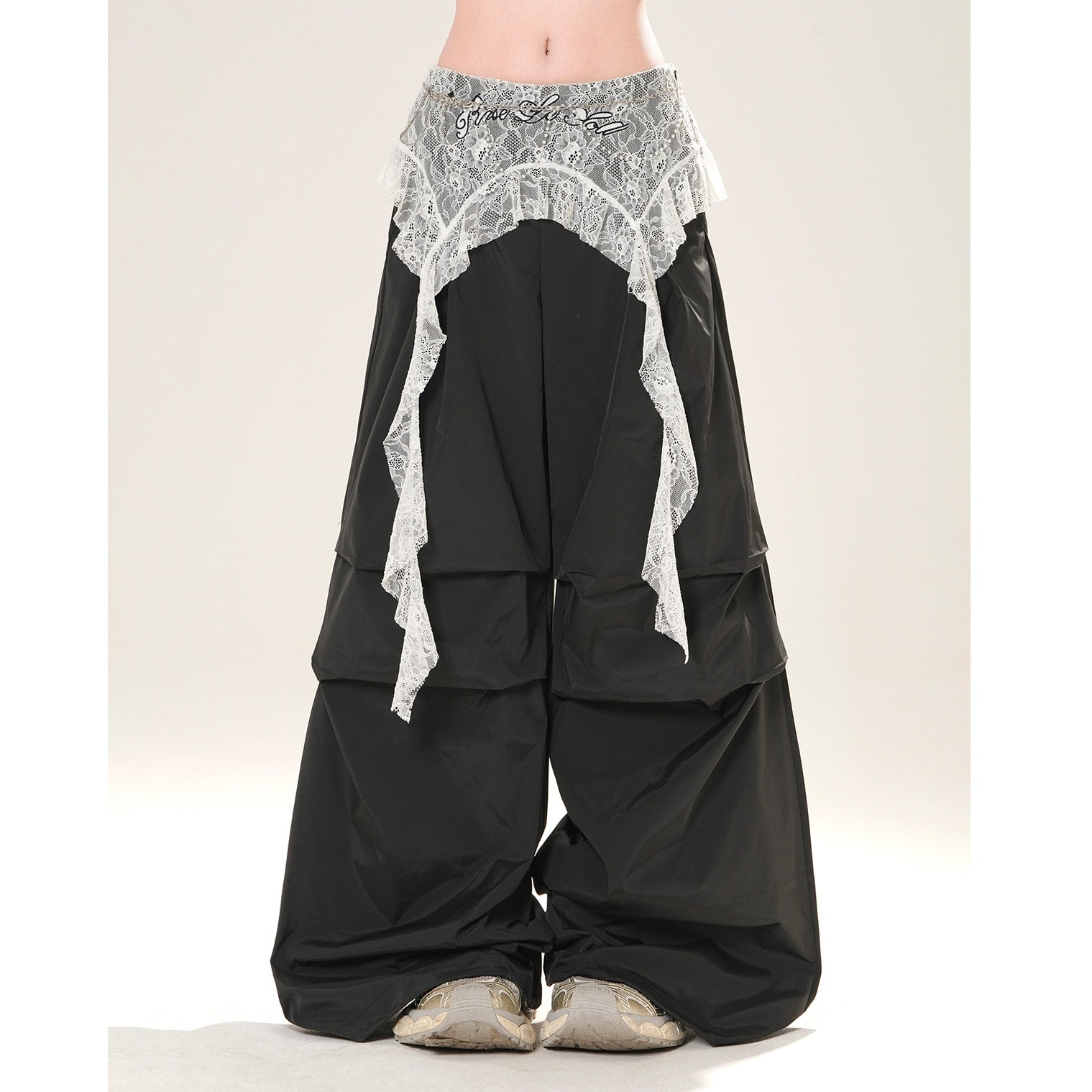 Waist Lace Wide-leg Casual Pants KK2061