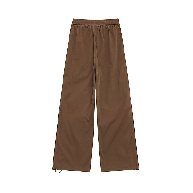 Side Zipper Line Design Parachute Pants MW10105