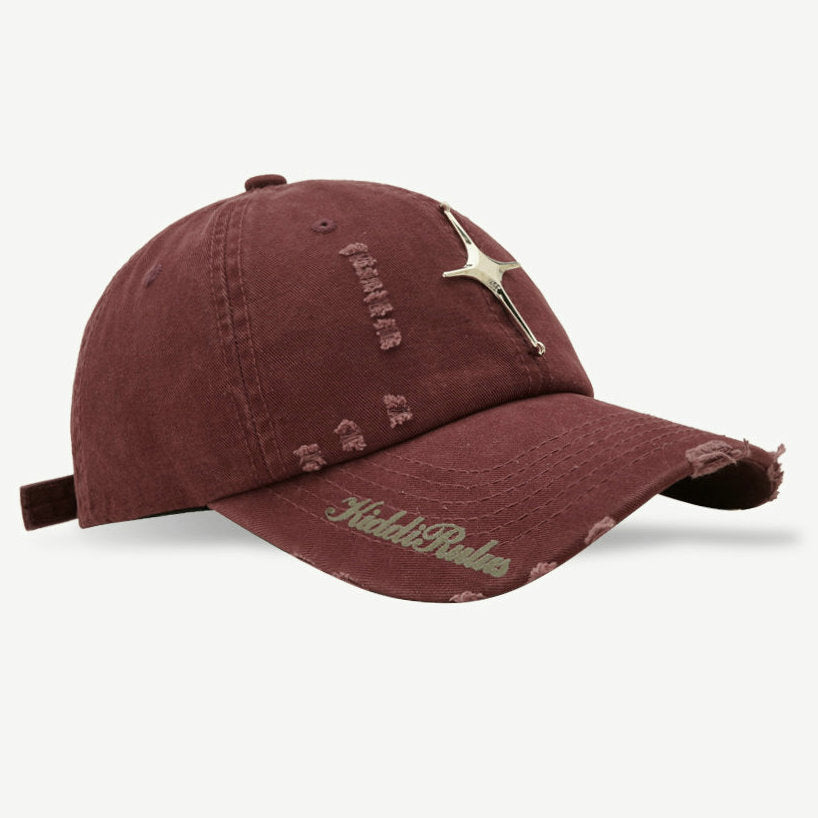 Ripped Cross Star Metal Cap MW10109