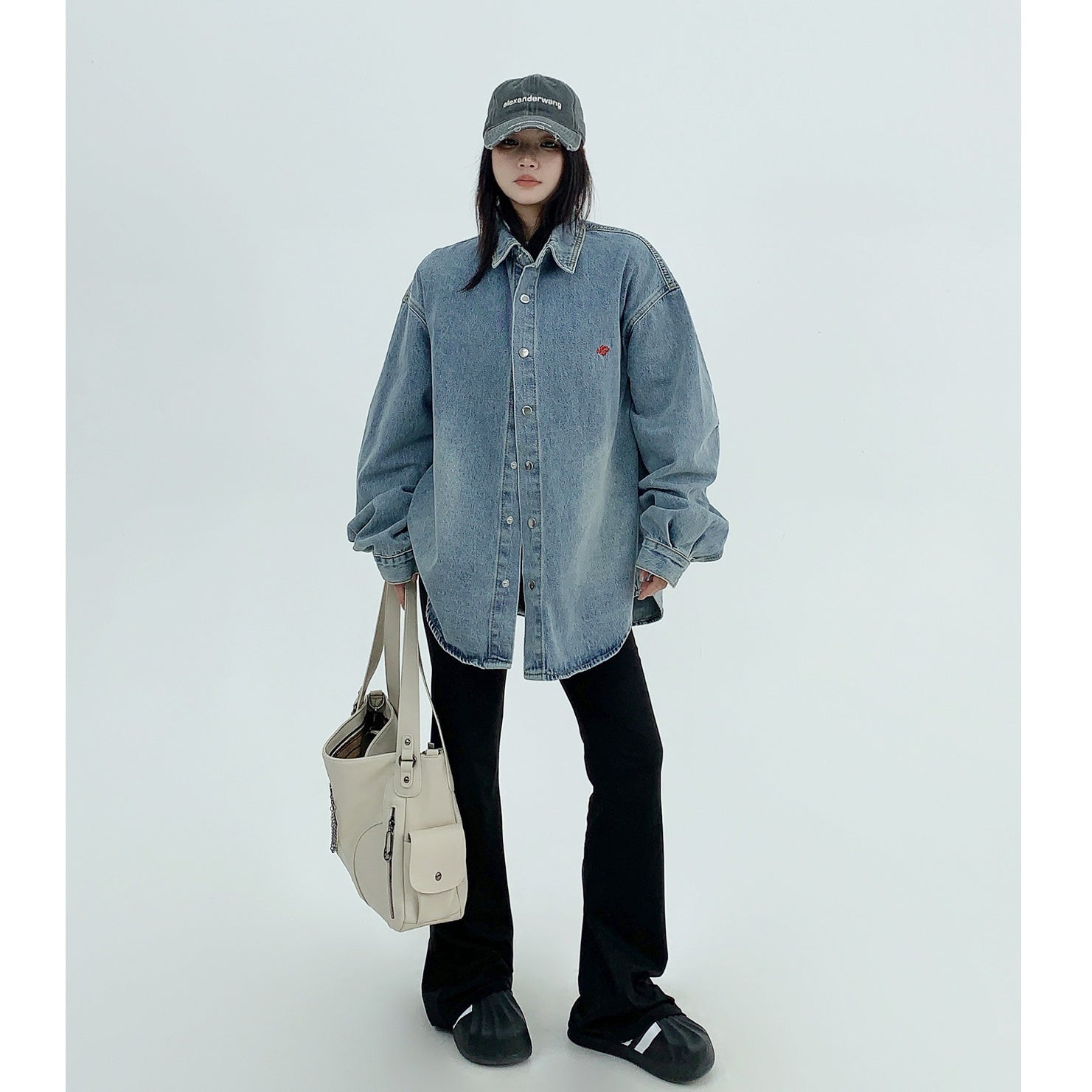 Over Size Wash Denim Shirt Jacket MW9824