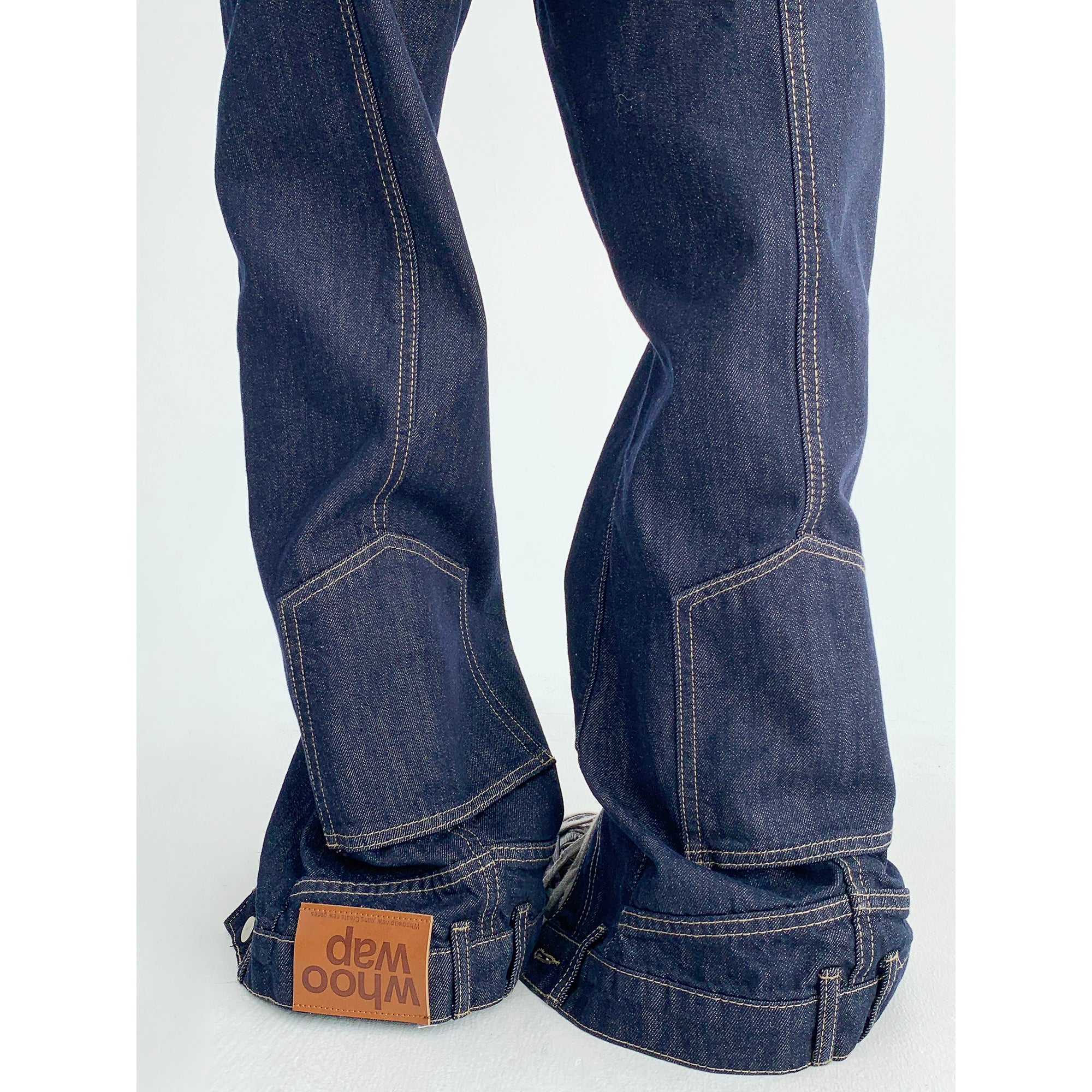 Reverse Design Split Straight Jeans MW9569