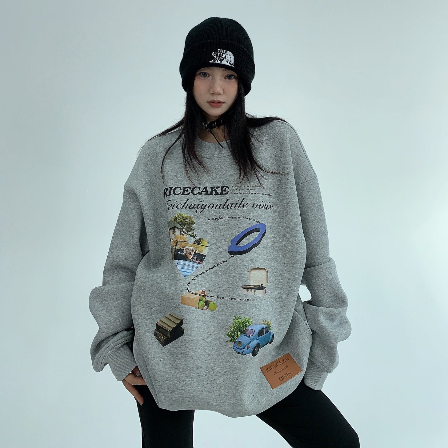 Cartoon Print Crew-neck Loose Sweat MW9596