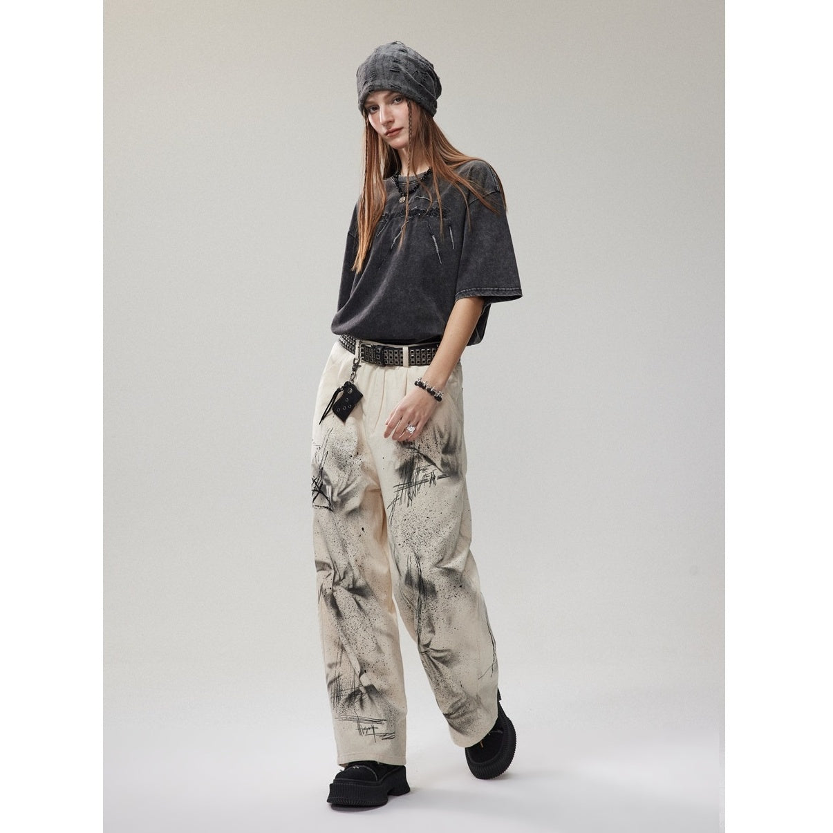Tie-dye Loose Casual Print T-shirt MW10103
