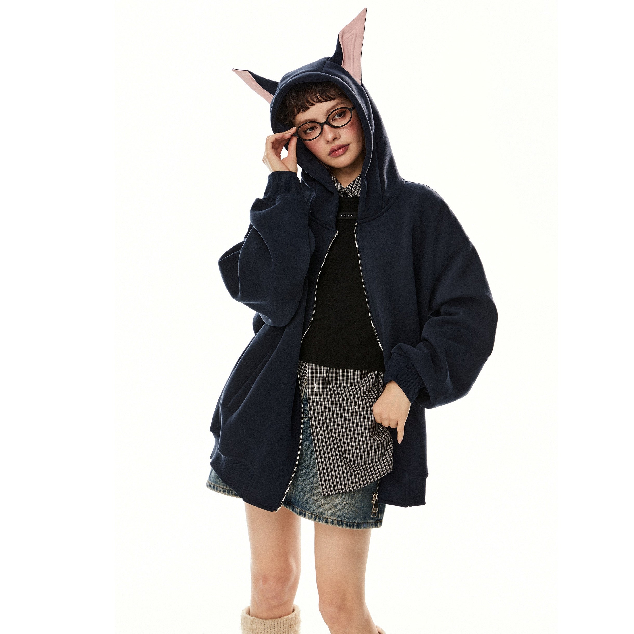 Dog Ears Hooded Sweat Jacket EZ234