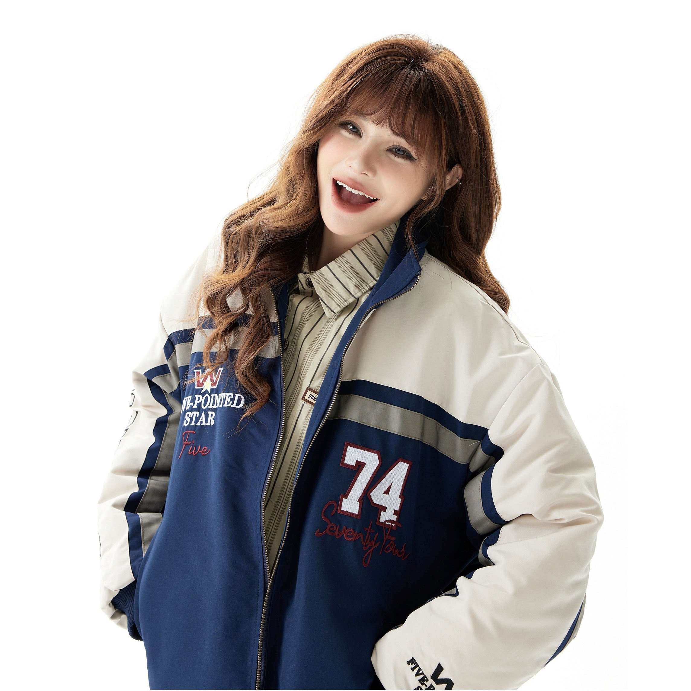 Color-Blocked Flight Jacket HG7192