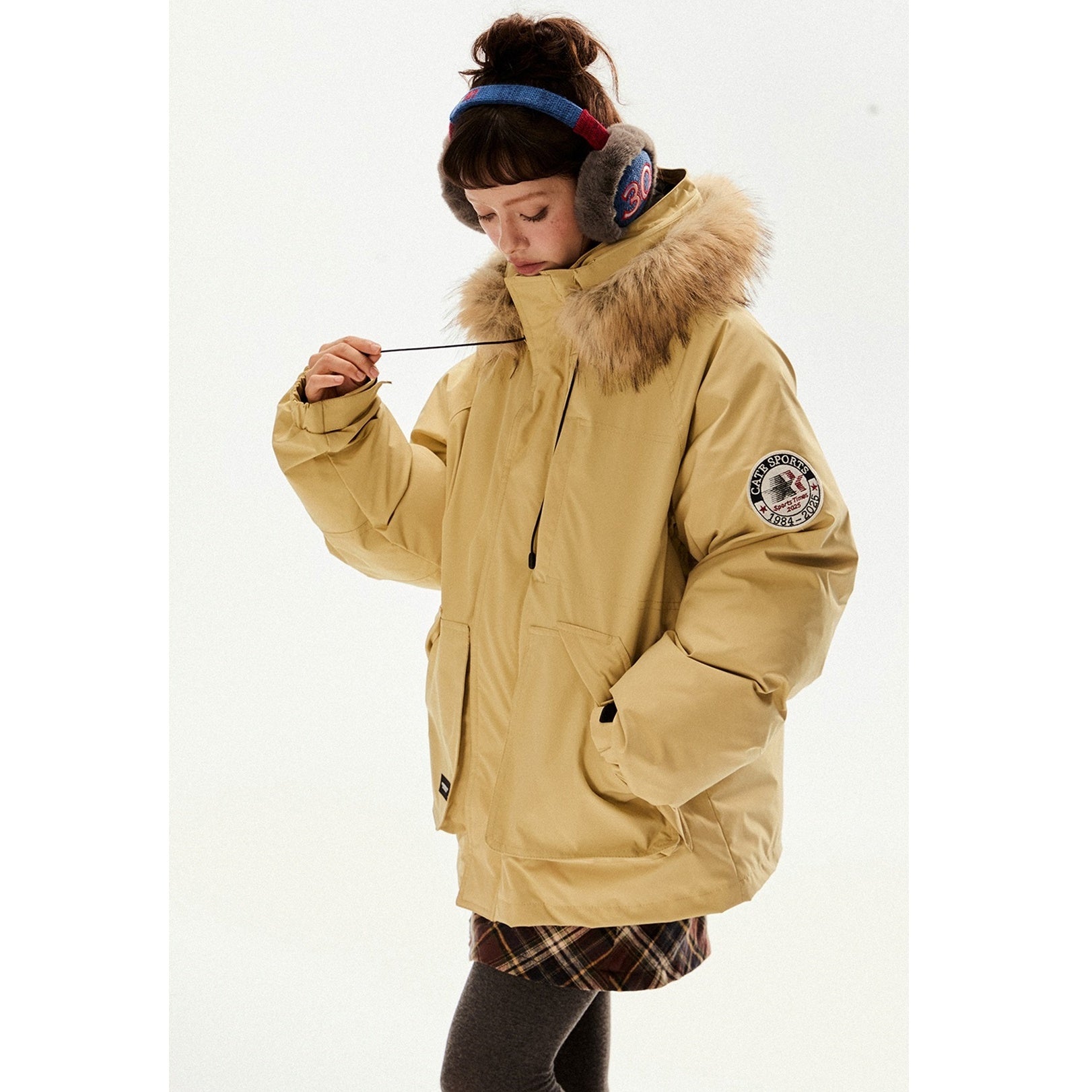 Fur Collar Outdoor Hooded Padded Jacket EZ201