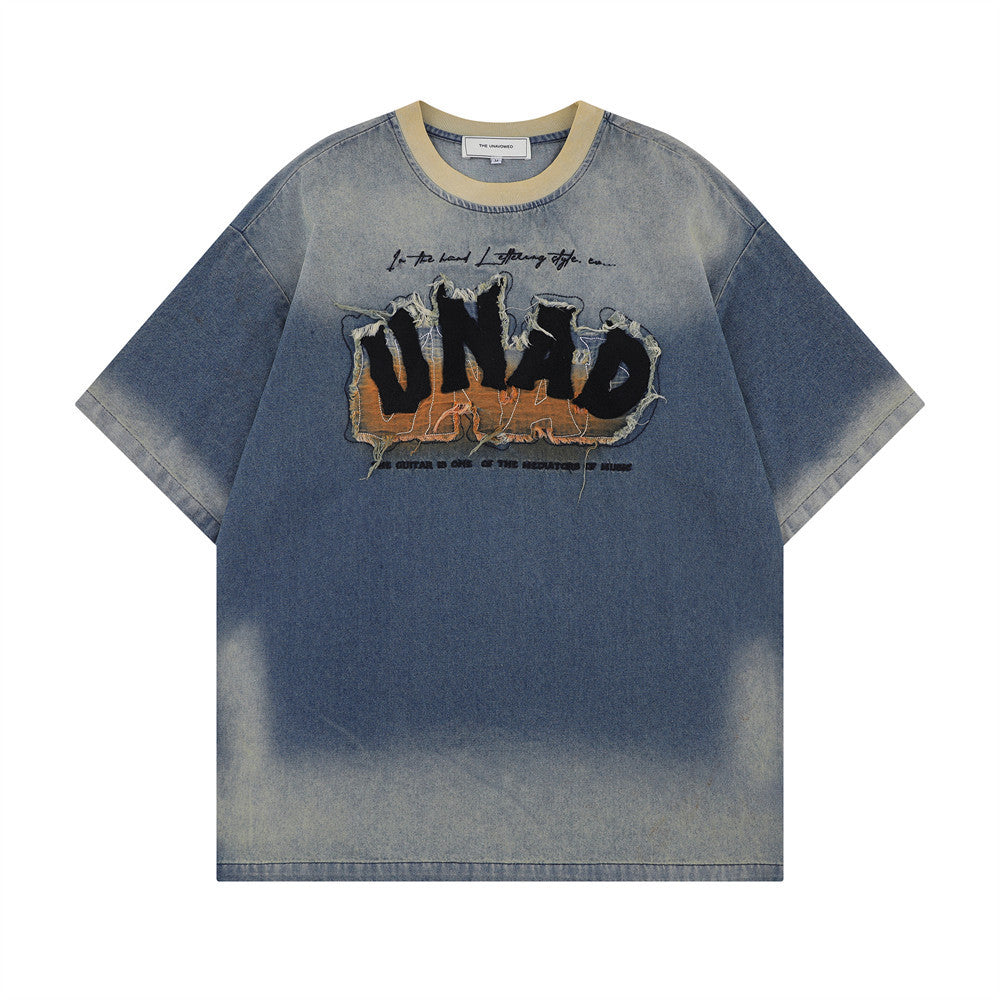 デニムウォッシュオーバーTシャツ MW10395