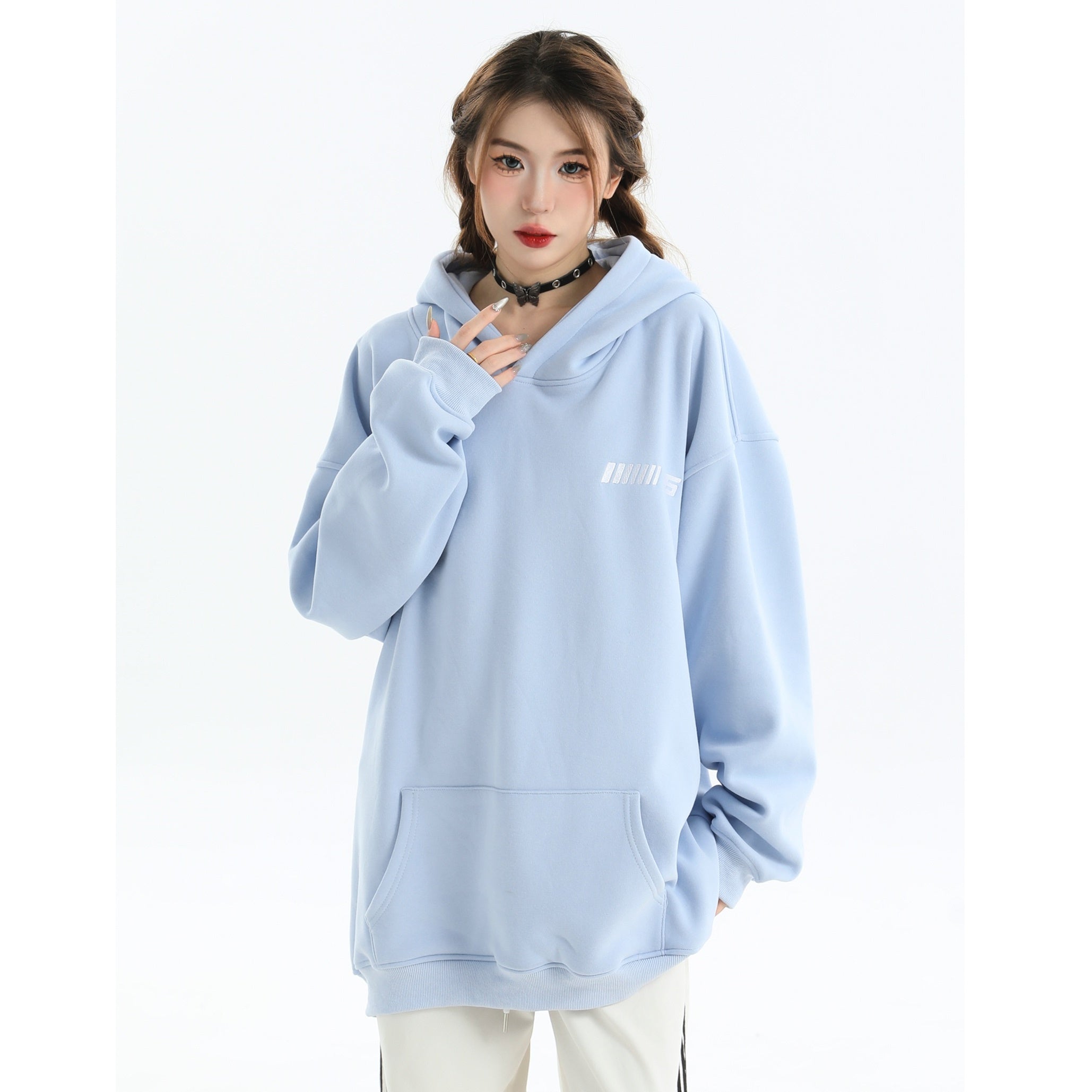 Embroidered LOGO OverSize Hoodie IN7011