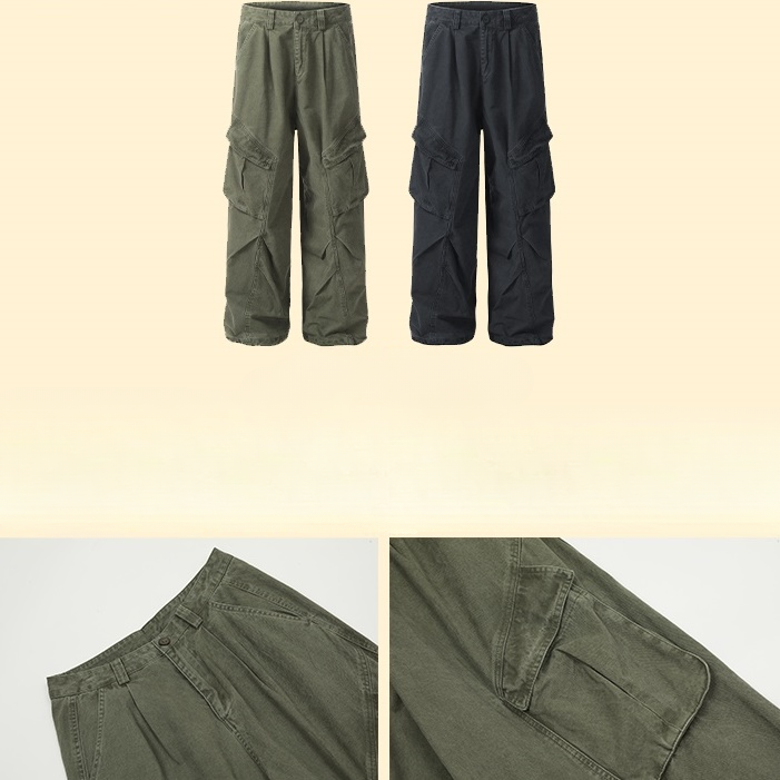 Wash Wide Leg Cargo Pants MW9365