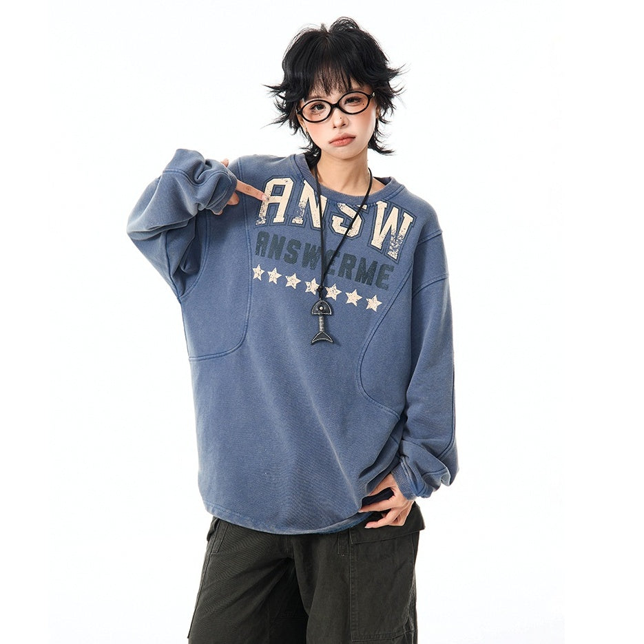 Graffiti Letters Long Sleeve Top MW9958