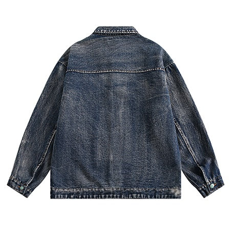 Vintage Wash Distressed Denim Jacket EZ135