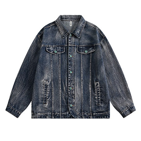 Vintage Wash Distressed Denim Jacket EZ135