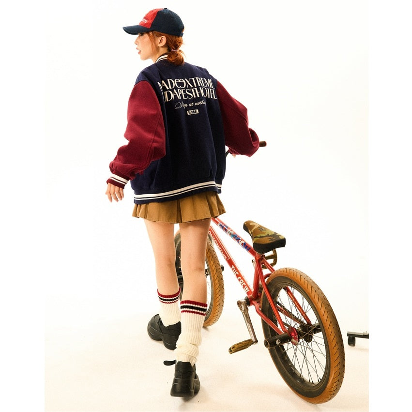 Contrasting Baseball Jacket MW9526