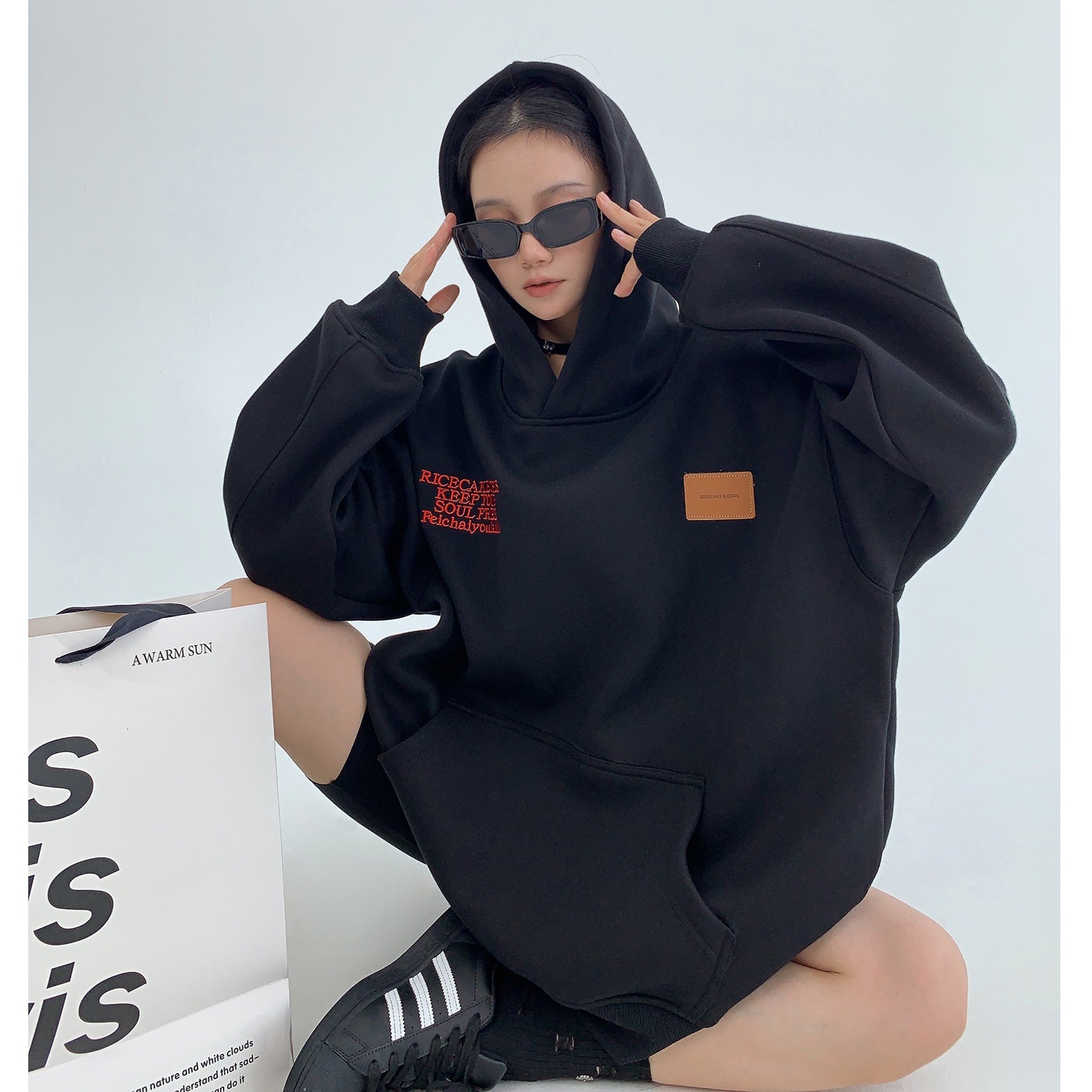 Heavy Industry Embroidery Loose Hoodie MW9591