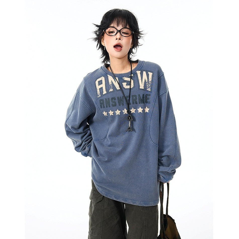 Graffiti Letters Long Sleeve Top MW9958