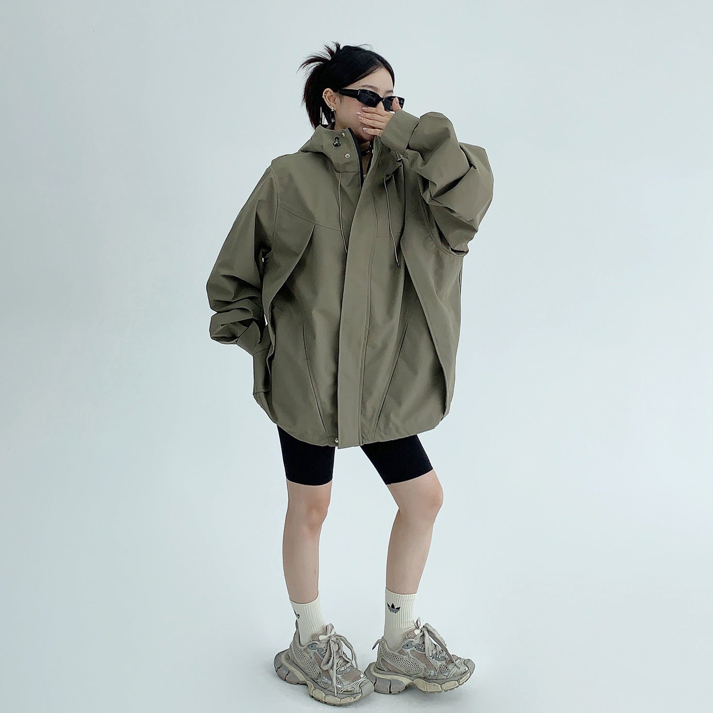 OverSize ZIP-Up Hooded Jacket MW9450