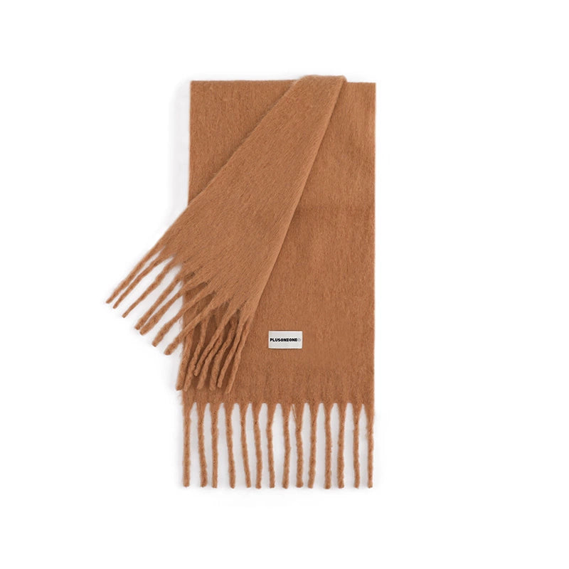 Solid Color Soft Tassel Muffler PO1002