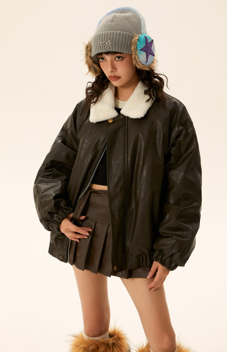Lamb leather jacket EZ046