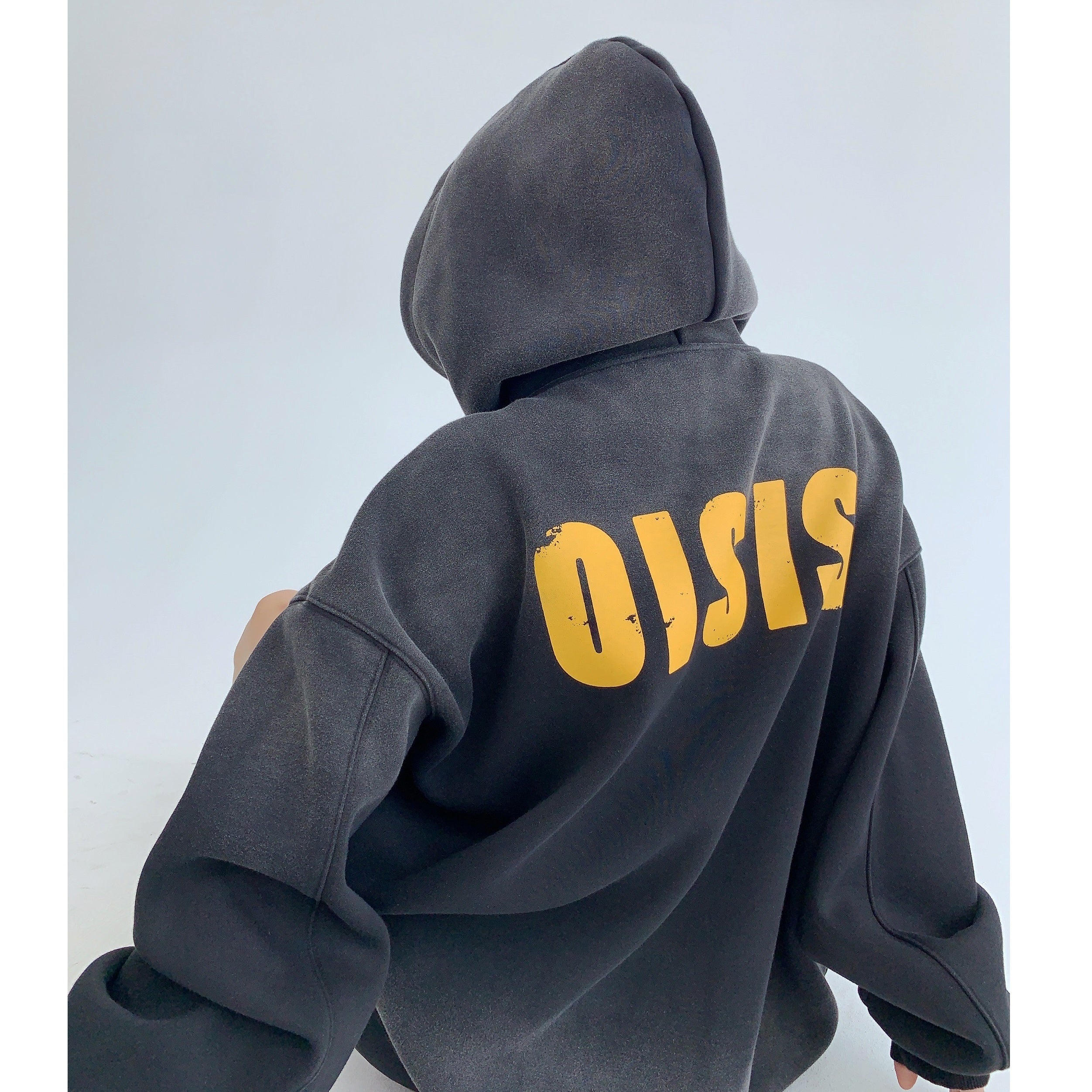 Gradient Simple Letter Oversize Hoodie MW9511