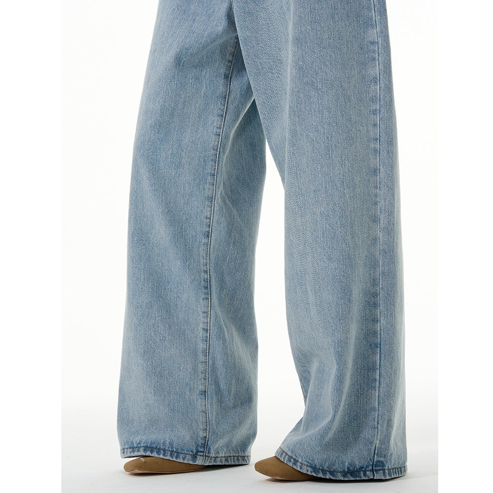 Retro Light Color Loose Straight Boyish Jeans MW9102