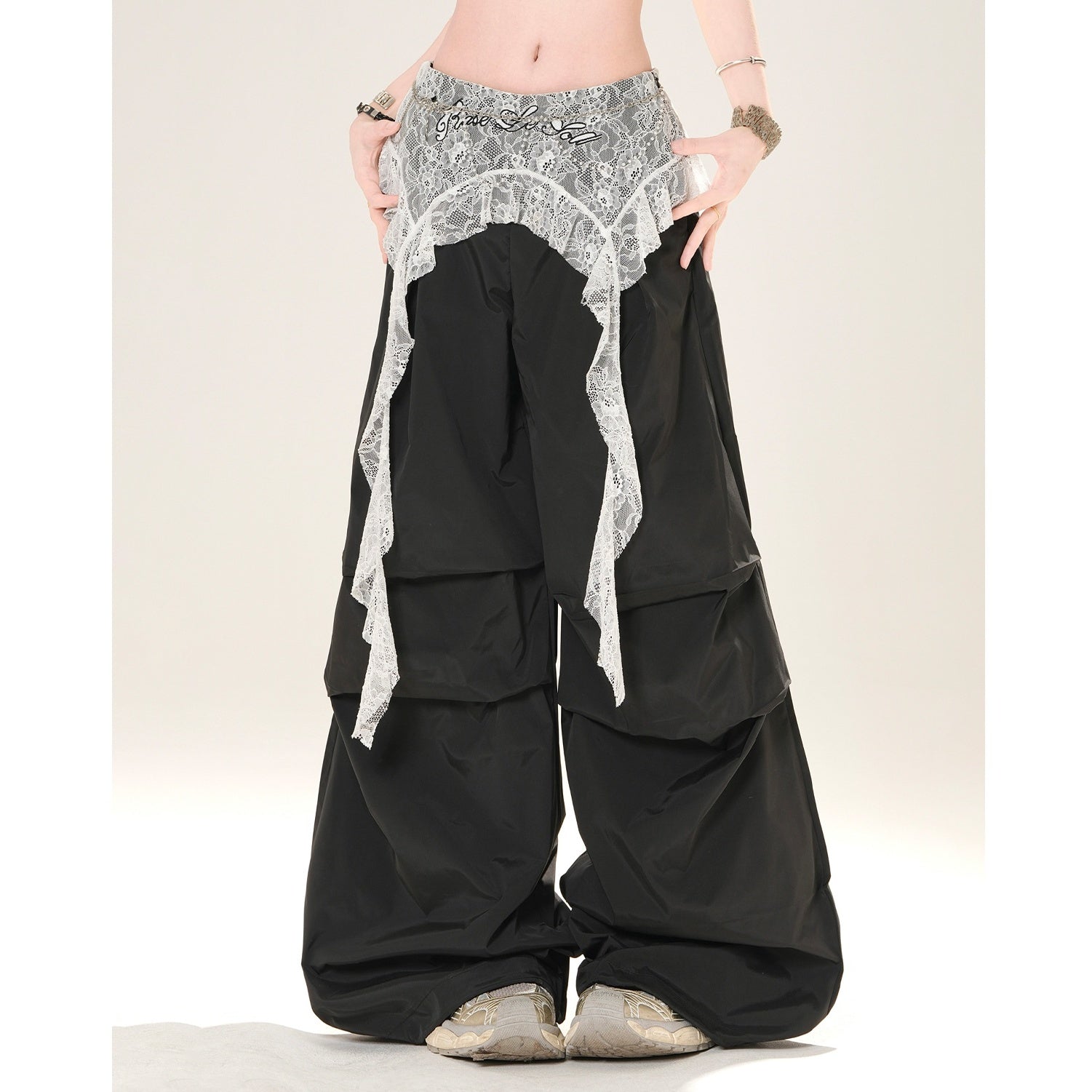 Waist Lace Wide-leg Casual Pants KK2061