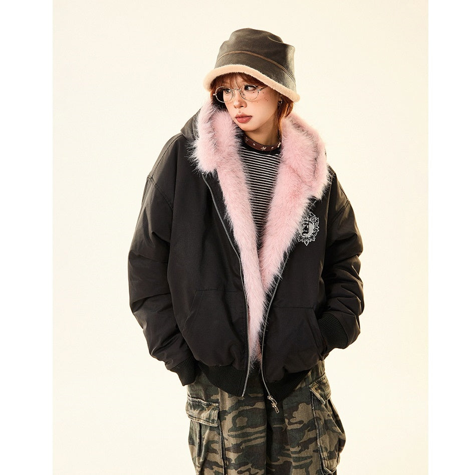 Reversible Fur Liner Hooded Jacket MW9699