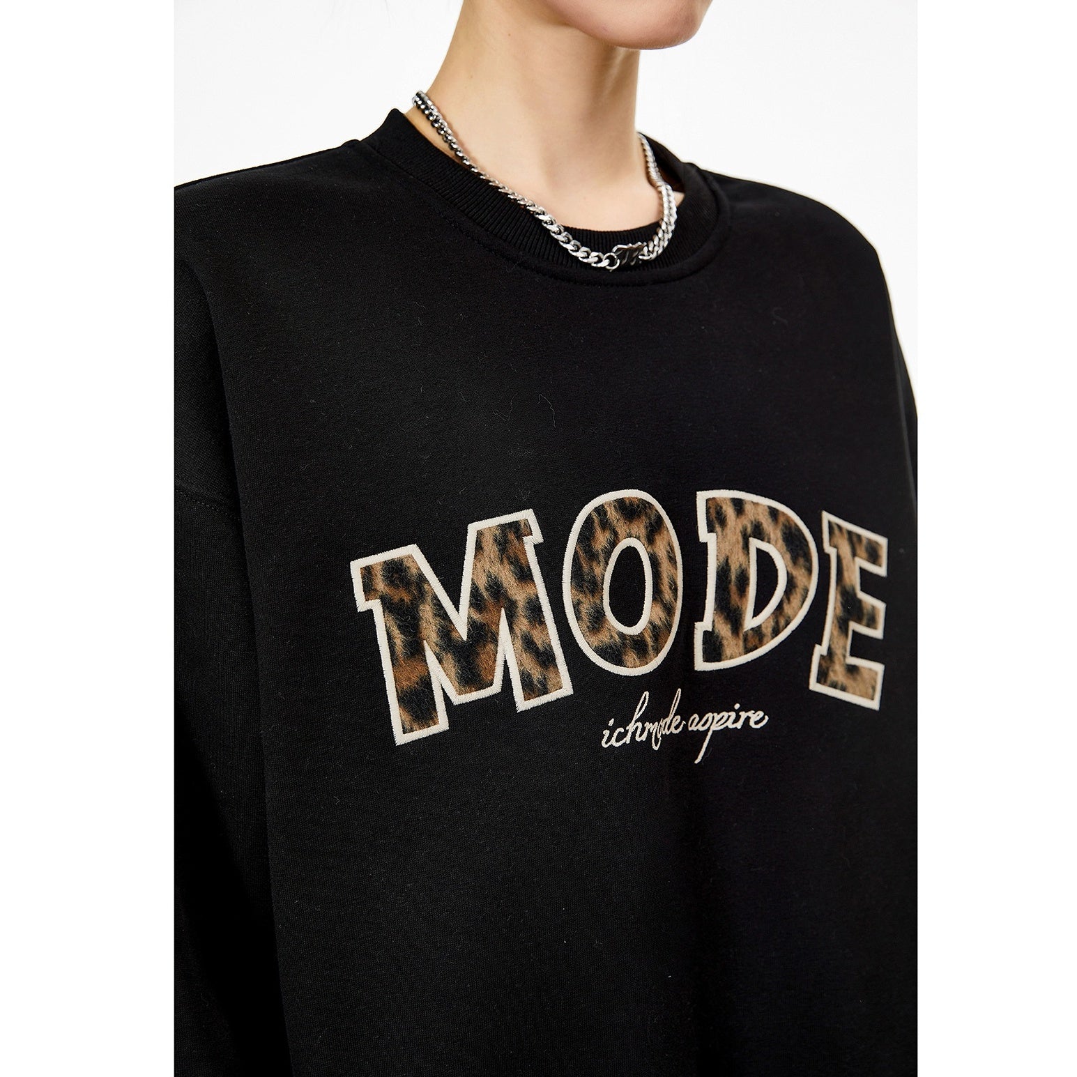 Leopard Letter Loose Sweat IC9005