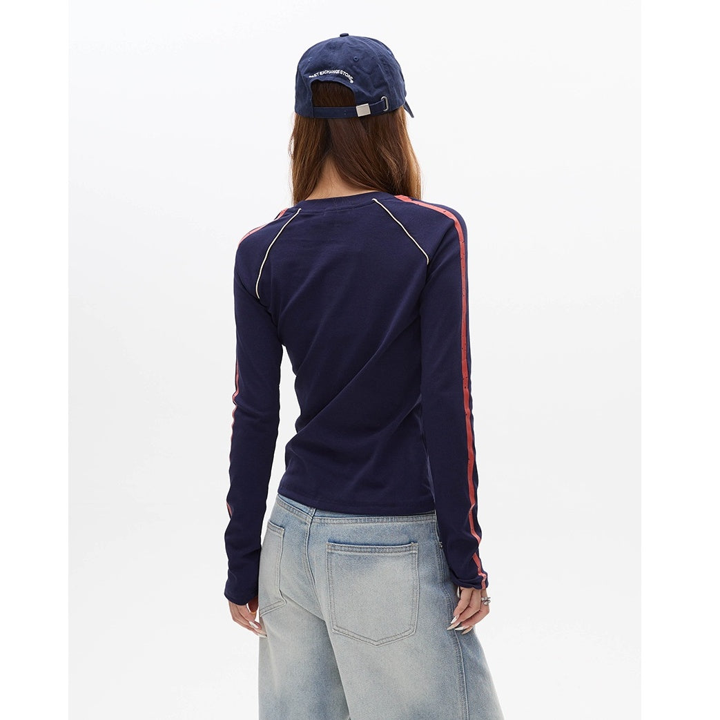 Number Logo Slim Long Sleeve T-shirt MW10106